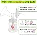 Nenesupply 21mm 2 pc Flanges Compatible with Spectra S2 S1 9 Plus Synergy Gold Breastpump Replacement to Spectra Pump Parts Flange Accessories Wide Mouth Work with Valve Backflow Protector Bottle
