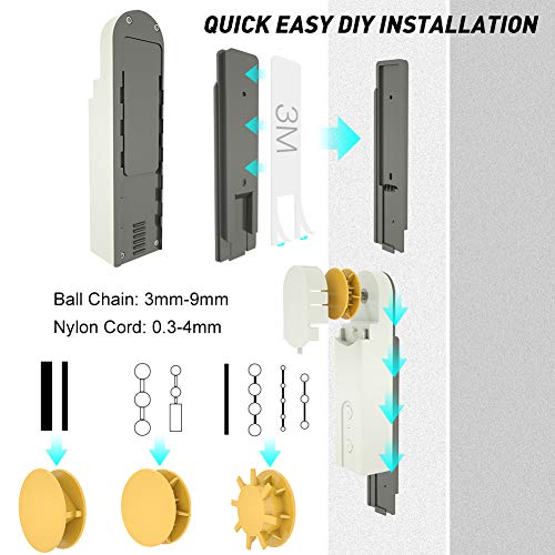 Keego Smart Blinds Drive Motor - Powered by Solar Panel and Charger Smart DIY Home Automation Devices Control by Bluetooth and APP Timer Remote Control