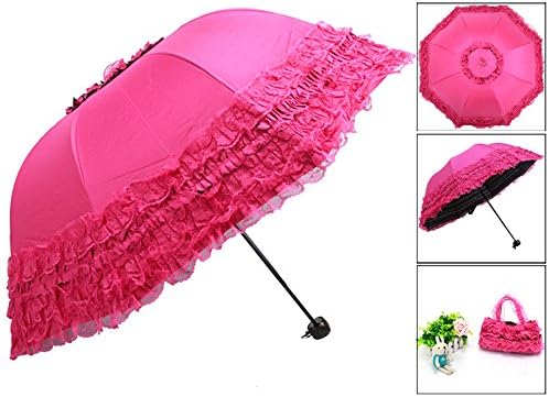 Memberr Multilayer Lace Princess Sunny Rainy Day Folding Umbrella