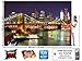 Large Photo Wallpaper – Brooklyn Bridge at Night – Picture Decoration New York City Skyline Illuminated Skyscraper Street USA Image Decor Wall Mural (132.3x93.7in - 336x238cm)