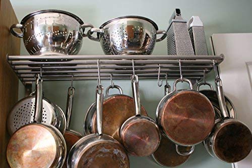 Pro Chef Kitchen Tools Round S Hooks - Kitchen Pot Racks Hook 10 Pack Set - Heavy Duty S Shaped Clothing Hangers - Fits Utensil Organizer Rack Hanger Bar - Outdoor Garage Home Storage Organization - Thumbnail 2