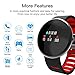 ROADTEC Smart Watches for Men Women Fitness Tracker Watch with Heart Rate Monitor,IP67 Waterproof Activity Tracker with Game Calorie Pedometer Sleep Monitor for Android (Black+Red)