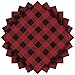 Aneco 80 Pack Red and Black Plaid Papers Napkins Luncheon Napkins for Wedding, Party, Birthday, Dinner, Lunch with 3 Layers, 6.5 by 6.5 Inches