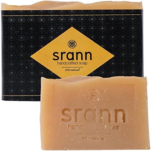 Peppermint, Rice &amp; Sea Salt Face &amp; Body Soap - Blackhead &amp; Acne Treatment - Thai Spa Quality- Natural Organic Moisturizer- 6 Therapeutic Grade Essential Oils - Handmade, Fair Trade - 4.25 Ounce