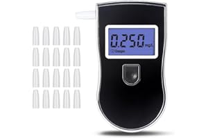 GREENWON Breathalyzer High- Accuracy Portable Breathalyzer for Alcohol Tester an Instrument That Detects How Much Alcohol has Been Ingested Personal Use & Professional Instruments with 20 mouthpieces