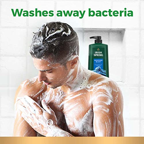 IRISH SPRING MENS BODY WASH, MOISTURE BLAST BODY WASH FOR MEN, FEEL FRESH ALL DAY, 30 OZ PUMP BOTTLE