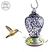 Best Home Products Hummingbird Feeder with Perch - Hand-Blown Glass Feeders | Autumn Impressions (Purple)