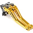 ESPEEDMTC for Honda CB500X 2022 2023 Modified CNC Aluminum Alloy 6-Stage Adjustable Short Brake Clutch Lever Accessories (Gold)