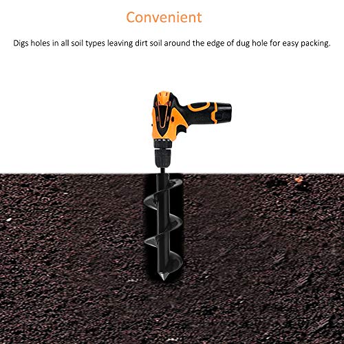Auger Drill Bit, ALLOMN 3'' x 10'' Power Planter Garden Plant Flower Bulb Rapid Planter Hole Digger Tools for Planting Bedding Bulbs Seedlings