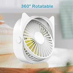 USB Desk Fans Small Quiet - Mini Cute Desktop Fan
