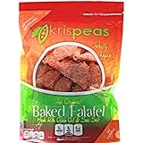 High Protein Snack by krispeas - Low Carb, Vegan &amp; Gluten-Free Spicy Split Pea Baked Falafel Chips, 7 oz