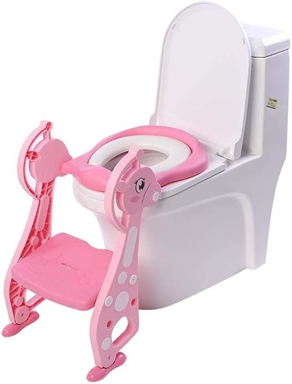 Reducteur De Toilette Enfant Reducteur Wc Bebe Avec Echelle Pedale Reglable Anti Derapant Siege De Toilette Pour Enfant Pliable Siege Confortable Charmant Rose Amazon Fr Bebes Puericulture