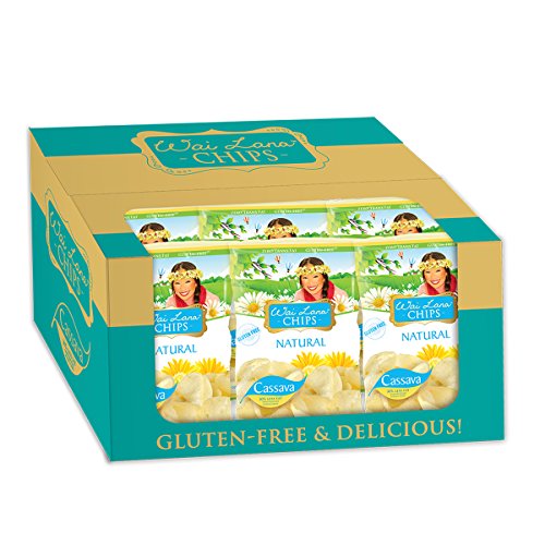Wai Lana Cassava Chips | Gluten-Free, Vegan, 3 Ounce (Pack of 12) (Natural)