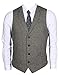 Ruth&Boaz 2Pockets 4Buttons Wool Herringbone/Tweed Tailored Collar Suit Vest