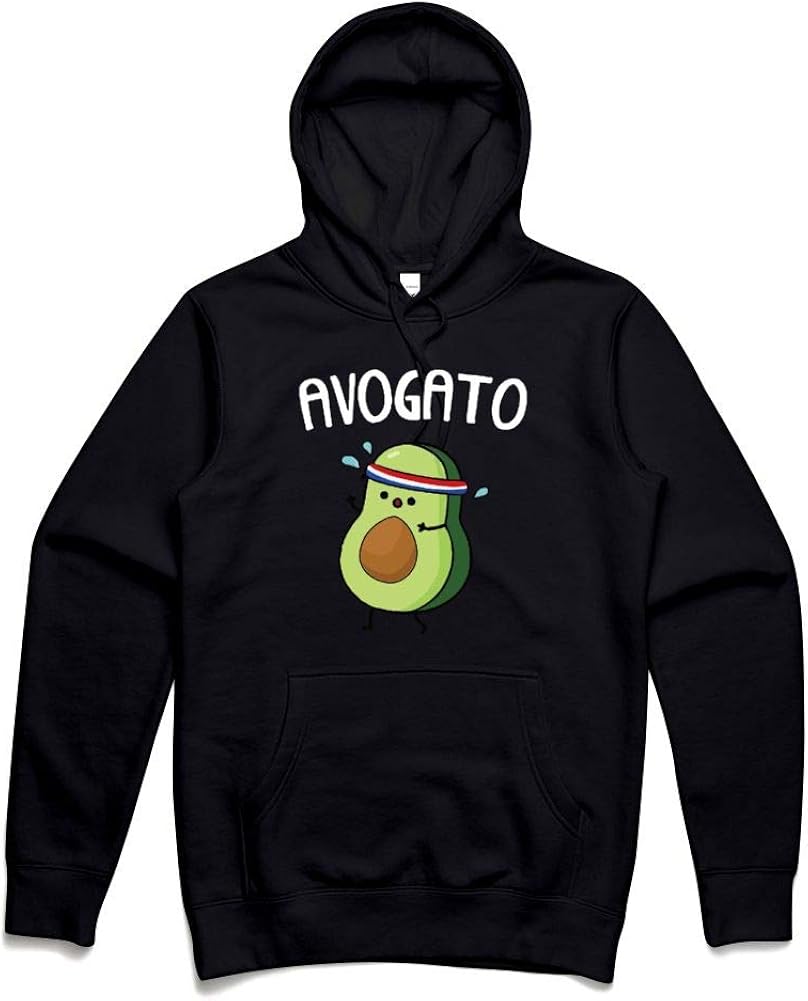 Exercise Hard Avocado Hoodies, Novelty Cotton Graphic