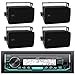 JVC Marine Boat Bluetooth USB AUX SD iPod/iPhone Pandora Receiver SiriusXM Ready 4- 2-Way 3.5
