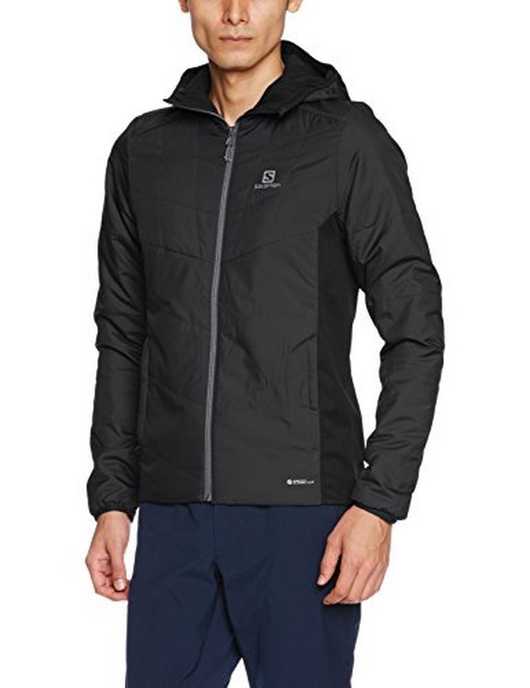 Salomon Men's Drifter Mid Hoodie, Black, Medium by Salomon