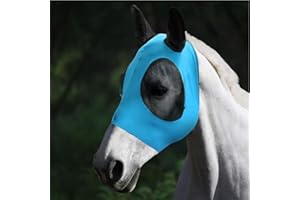 Horse Fly Masks,Fly Mask with Ears Face Covering Elasticity Smooth and Comfortable Horse Mask with UV Protection