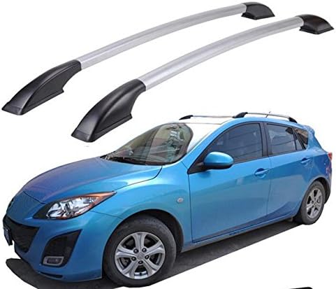 Black Aluminum Alloy Car Cargo Luggag Roof Rack Fit For Mazda 3 Sedan