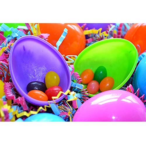 Bulk Plastic Easter Eggs for Basket Stuffer or Hunt, Prefilled Egg with