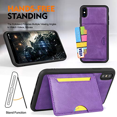 Cornmi Compatible for iPhone Xs max Wallet Case,Detachable Wallet Leather Cover 13 Card Slots Wristlet and Shoulder Strap Handbag Purse Flip Stand Slim Mirror case Compatible with iPhone Xs max 6.5in - Thumbnail 3