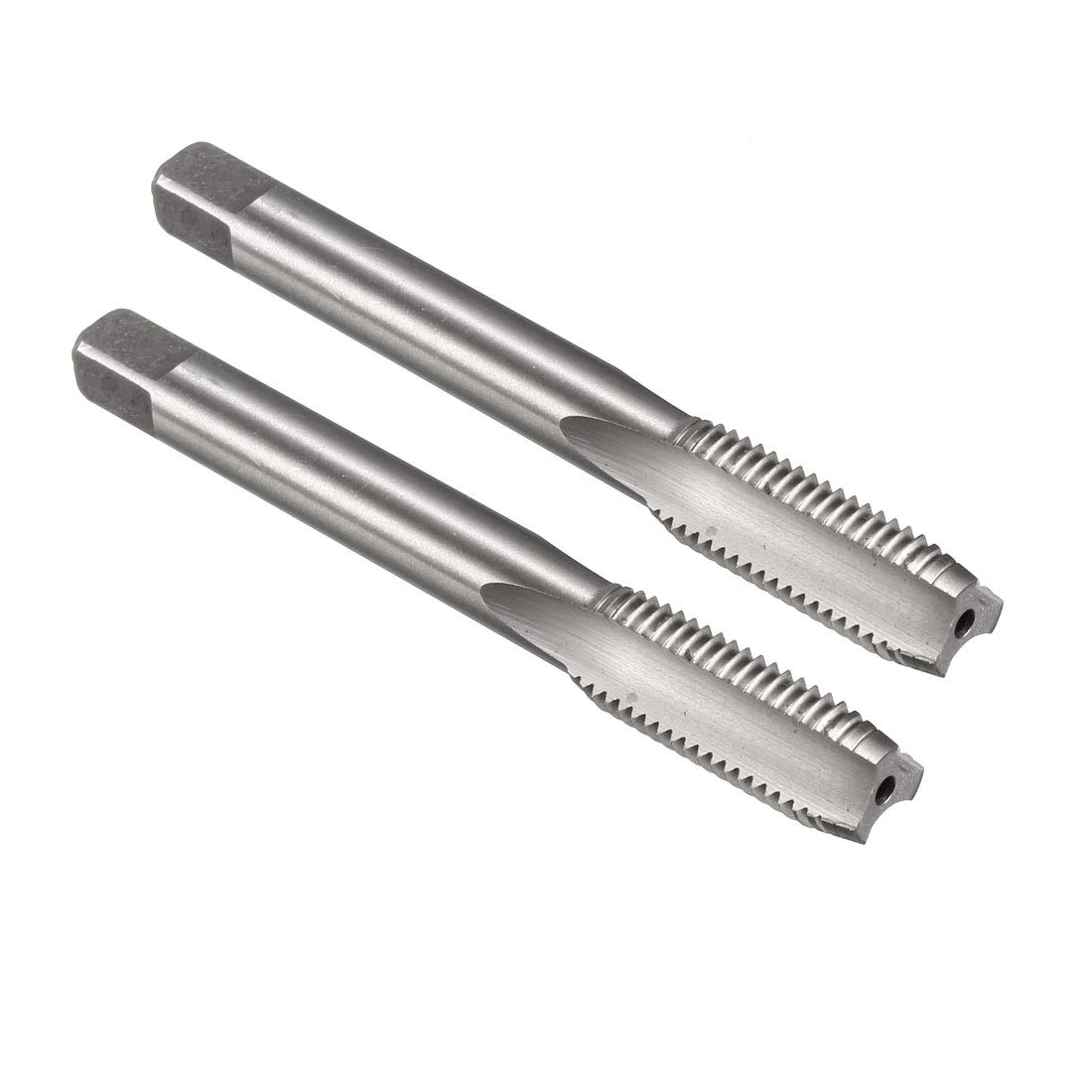 sourcing map Metric Machine Tap M10 x 1.25mm H2 High Speed Steel 3 Straight Flutes Screw Tapping Threading Machinist Repair DIY Tool 2pcs
