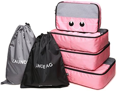 Packing Cube 6 Piece Luggage Compression Bag Travel Accessories Laundry Shoe Bag