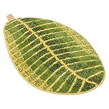 Yosoo Bathroom Area Rug Leaf Pattern Microfiber Carpet Living Room Nursery Room Washable Floor Mat Kids Play Pad Comfortable Seat Cushion Creative Indoor Outdoor Soft Rug 45Ã—75cm