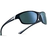 BNUS Polarized Corning Glass Lens Sunglasses for Men Fishing &amp; Driving | Durable scratch-resistant lenses, wrap-around no-paint frame, great for running, cycling &amp; all-day wear