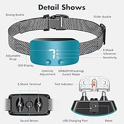 NBJU Bark Collar for Dogs,Rechargeable Anti Barking