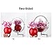 SONGMICS 5x Magnifying Wall Mount Makeup Mirror 8 Inch Two-Sided Swivel Extendable Bathroom Mirror Chrome UBBM513
