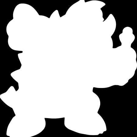 Amazon Angdest マリオブラザーズ クッパ プレミアム防水ビニールデカールステッカー 2枚セット ノートパソコン Macbook 携帯電話 タブレット ヘルメット 車 窓 バンパー マグカップ ドア 壁装飾 3 8 X 3 8 ホワイト Ang 93 ステッカー デカール 車 バイク