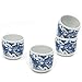 Japanese Sake Set, 5 Pieces Sake Set Hand Painted Retro House Design Porcelain Pottery Traditional Ceramic Cup Craft Wine Glasses(Blue)