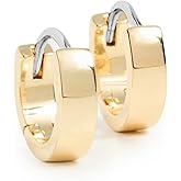 gorjana Women's Rose Huggies, 18k Gold Plated, Minimalist Flat Cuff Huggie Hoop Earrings
