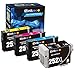 E-Z Ink (TM) Remanufactured Ink Cartridge Replacement for Epson 252XL 252 XL T252 T252XL120 to use with Workforce WF-3640 WF-3620 WF-7110 WF-7710 WF-7720 (1 Black, 1 Cyan, 1 Magenta, 1 Yellow) 4 Pack