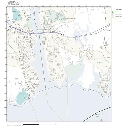 Groton Ct Zip Code Map Zip Code Wall Map Of Groton, Ct Zip Code Map Not Laminated: Amazon.com:  Office Products