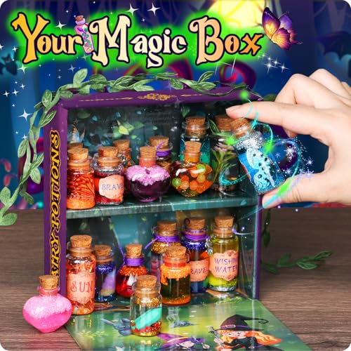Retro Fairy Potions Kits for Kids, Mix 20 Magic Potions with Energy Crystal, Craft Toy Creative Gift