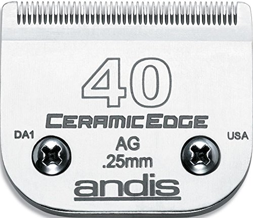 Andis CeramicEdge Carbon-Infused Steel Pet Clipper Blade, Size-40, 1/100-Inch Cut Length (64265)