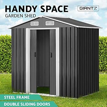 Giantz 1 95 X 1 25m Galvanized Steel Garden Storage Shed Amazon Com Au Home Improvement