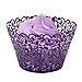 BETOP HOUSE Vine Lace 50-Piece Cupcake Wrappers, Purple