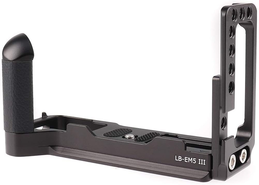 Quick Release Vertical L Bracket Plate for Olympus OM-D E-M5 Mark III, Black - Image 3