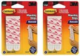 Command 17023P-ES Mounting Refill Strips Large Pack of 2 (8 Strips) White