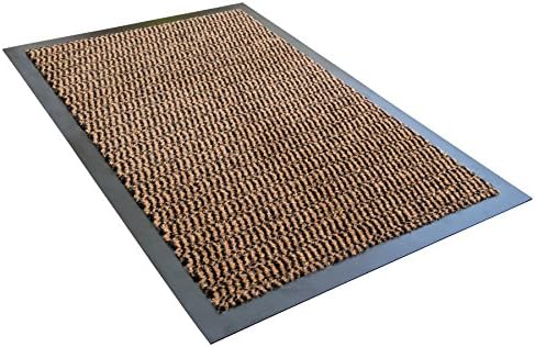Ultralux Indoor Entrance Mat | 24” x 36” | Polypropylene Fibers and Anti-Slip Vinyl Backed | Brown | Home or Office Use | Multiple Sizes