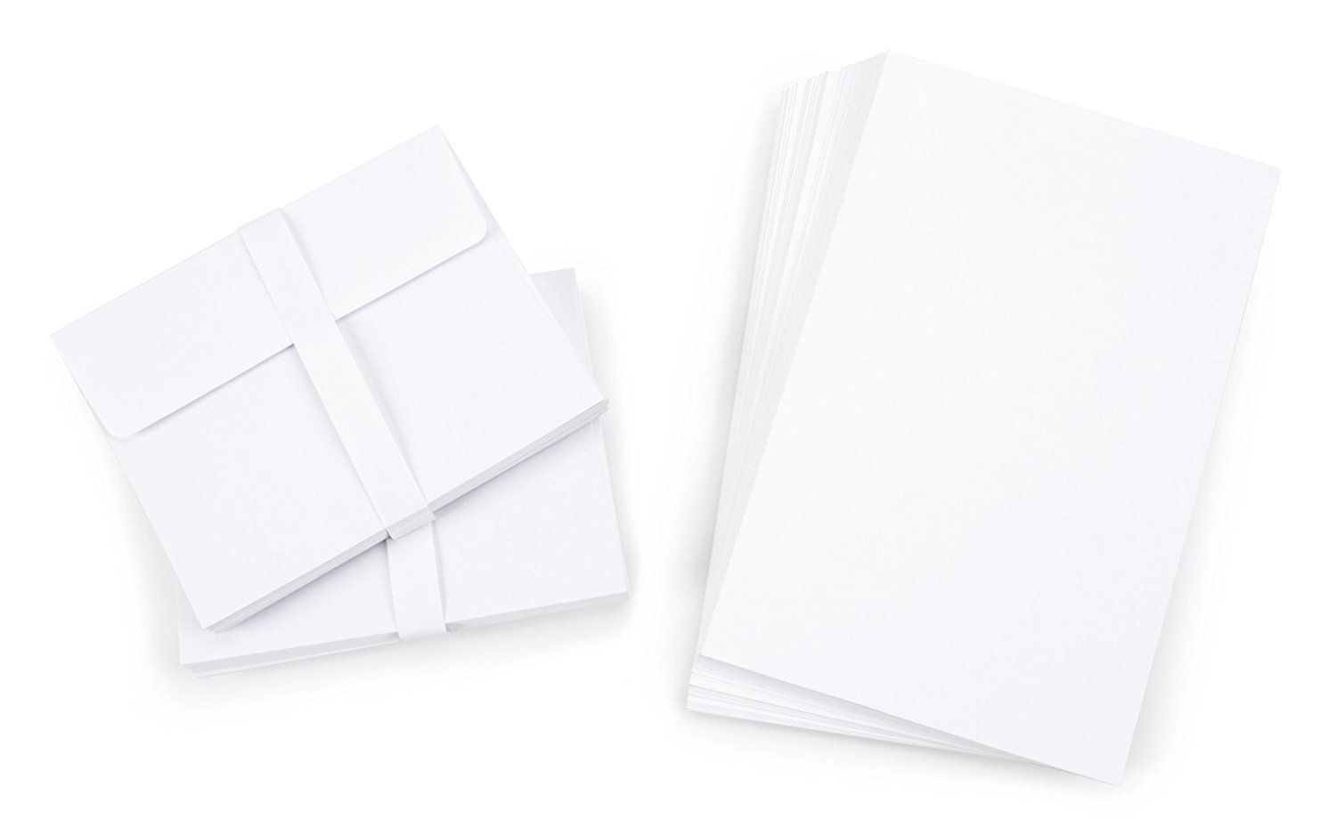 40 Blank Note Cards MultiColor Pack Matching Color