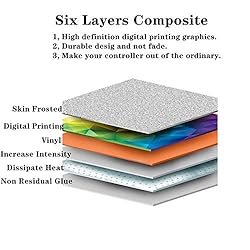 Skin for Ps4 Controller, 3pcs Whole Body Vinyl