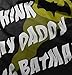Brisco Brands My Daddy is Bat Cute Fathers Day Comic Hero Romper Bodysuit Black