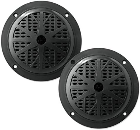 Pyle PLMR61B 120W 6.5 inch Dual Cone Marine Speaker - Black, 6.5" round