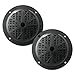 4 Inch Dual Marine Speakers - Waterproof and Weather Resistant Outdoor Audio Stereo Sound System with Polypropylene Cone, Cloth Surround and Low Profile Design - 1 Pair - PLMR41W (Black) primary