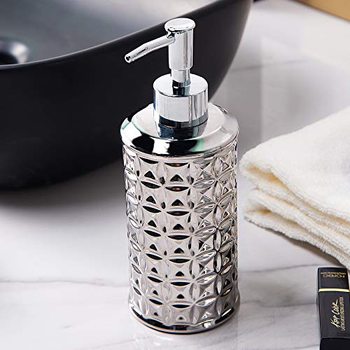 Silver Bathroom Accessory Set, 4Piece Bathroom Decorations Accessories