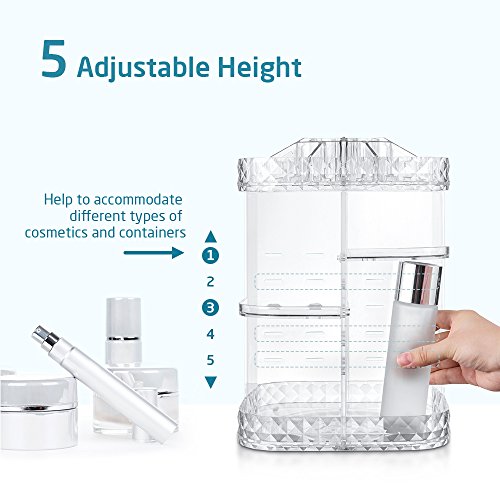image for IFM TOOLS Makeup Organizer, 360-Degree Rotating Adjustable Cosmetics L